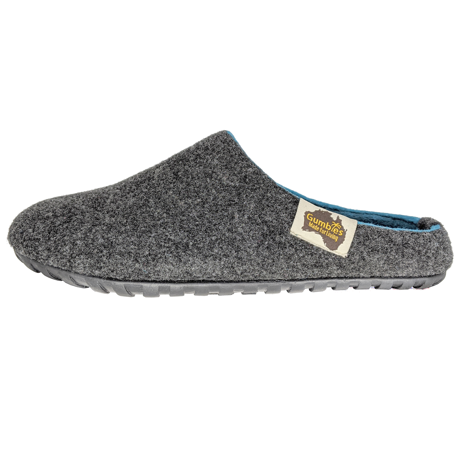 Gumbies Outback Hausschuh Charcoal-Turquoise