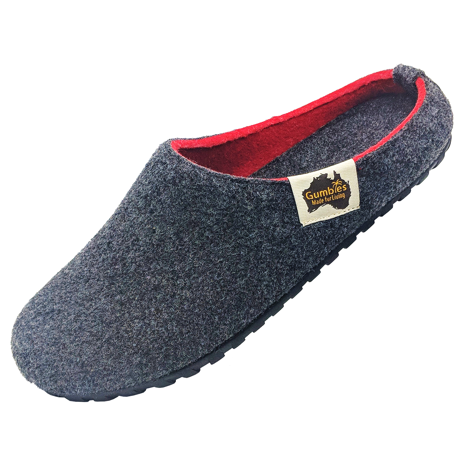 Gumbies Outback Hausschuh Charcoal-Red